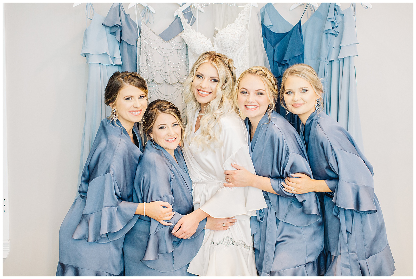 dusty blue bridesmaid robes
