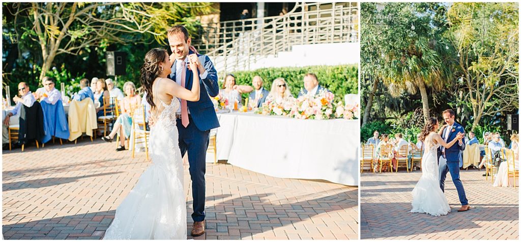 Bride and groom dancing at Sarasota wedding