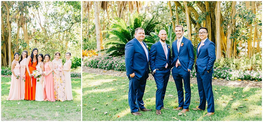 Bridesmaids and groomsmen at Ritz Carlton Sarasota Wedding