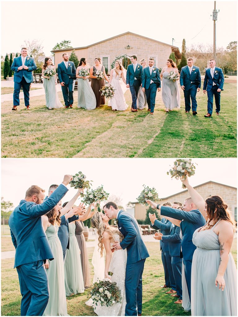 Bridal party with bride and groom in the grounds of Tuscan Rose Vineyards | By Jacksonville Wedding Photographer, Nikki Golden