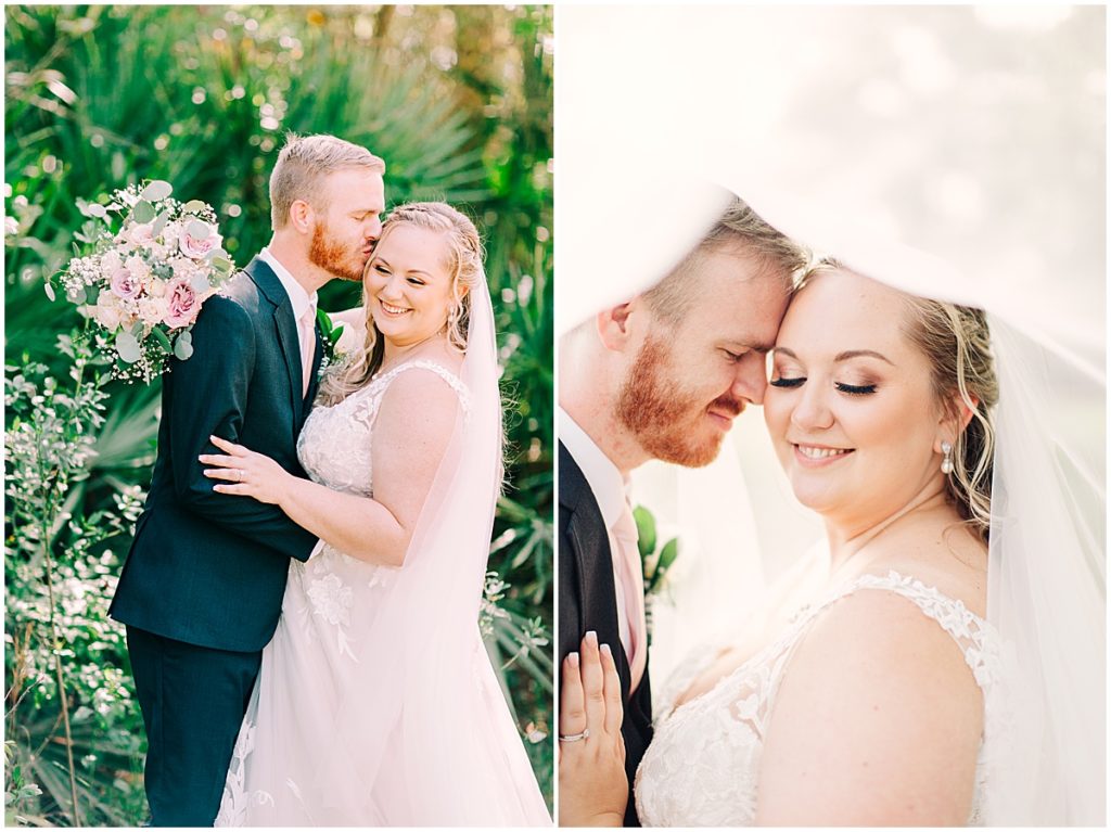 Bride and groom just married in the grounds of The Manor at 12 Oaks | By Jacksonville Wedding Photographer, Nikki Golden