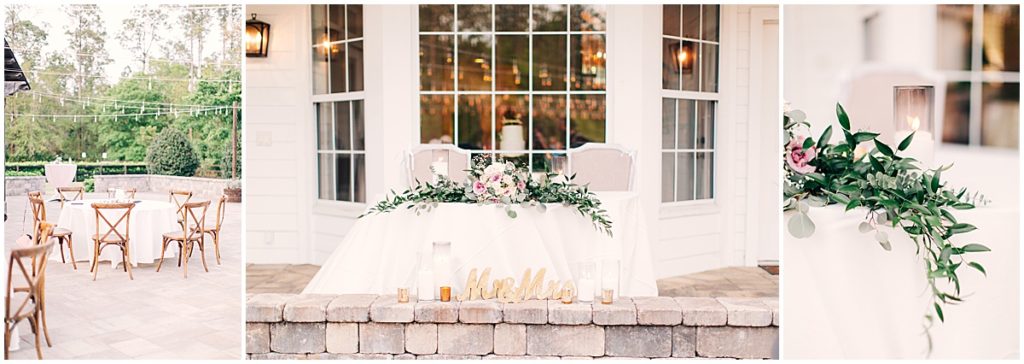 Wedding reception set up at The Manor at 12 Oaks | By Jacksonville Wedding Photographer, Nikki Golden