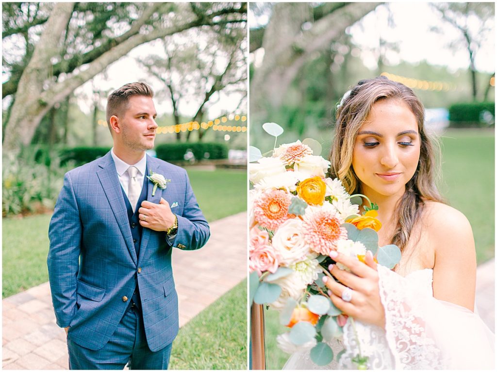 Bride and groom preparing for first look | By Nikki Golden, Jacksonville Wedding Photographer