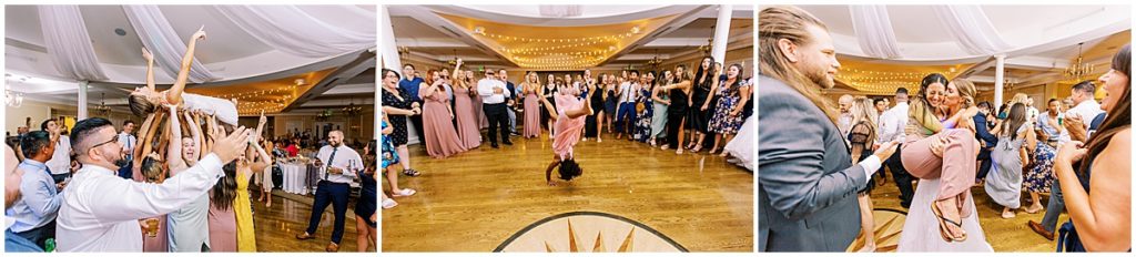 Guests dancing at wedding reception party at River House Events, St Augustine | St Augustine Wedding Photographer
