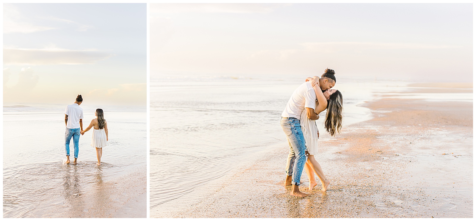 sunrise engagement photos in st augustine on the beach