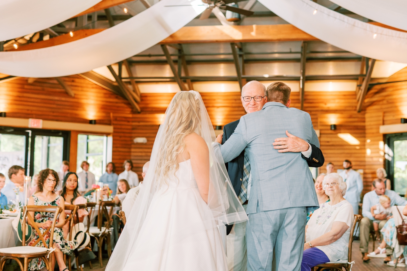 Wedding ceremony indoors at Walkers Landing 