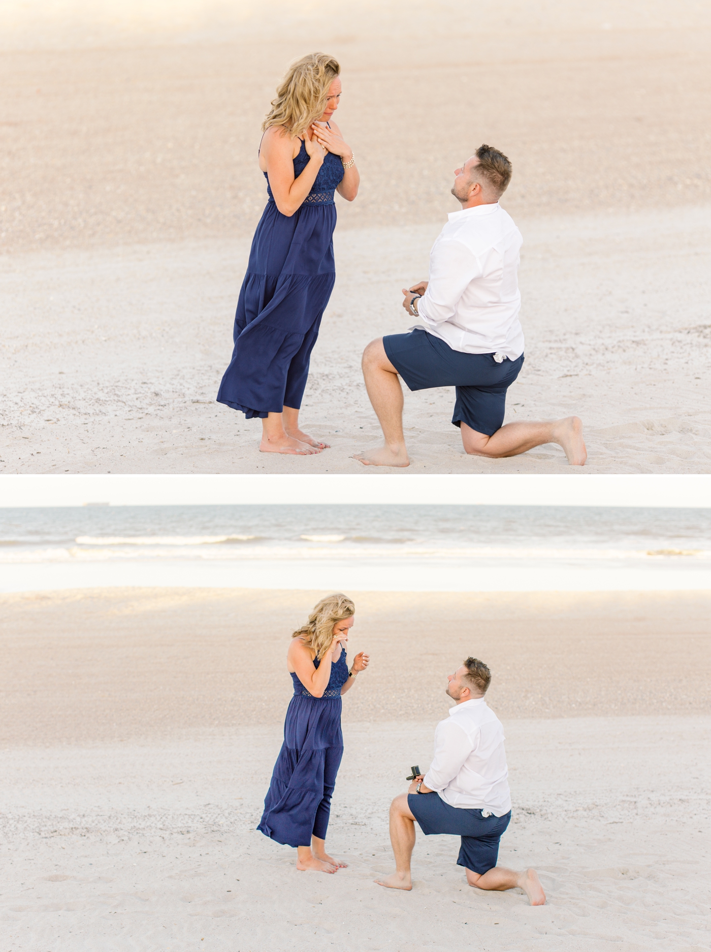 Anastasia State Park Beach proposal, photographed by Nikki Golden Photography at sunset