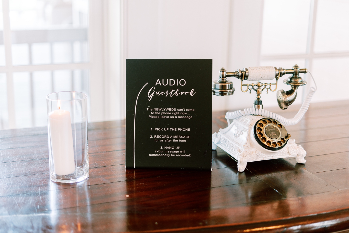 Audio guestbook for a St Augustine Wedding