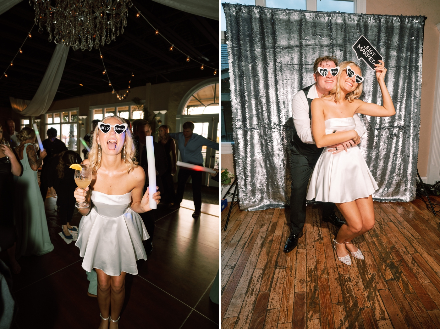 Bride and groom at their photo booth from Nikki Golden Photography